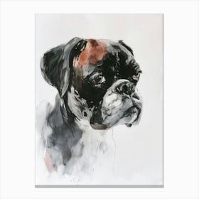 Boxer Watercolor Painting 1 Canvas Print