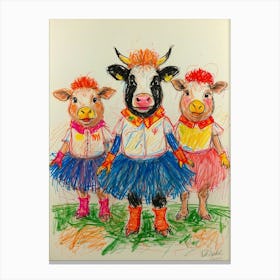 Three Cows Canvas Print