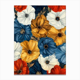 Seamless Floral Pattern 3 Canvas Print