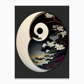 Yin and Yang Symbol 4, Japanese Ukiyo E Style Canvas Print