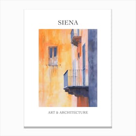 Siena Travel And Architecture Poster 3 Canvas Print