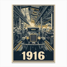 Aihrgdesign A Vintage Industrial Poster Celebrating Automobil 3f2e31c4 18b2 49ae 813d A374b6ecb731 0 Canvas Print