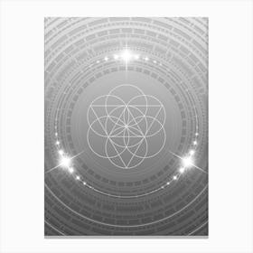 Geometric Glyph in White and Silver with Sparkle Array n.0108 Canvas Print