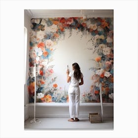Floral Wall Mural Canvas Print