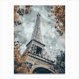 Eiffel Tower Modern 2 Canvas Print