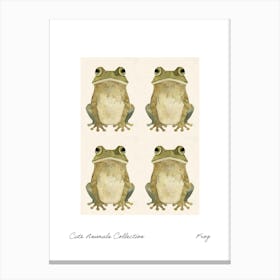 Cute Animals Collection Frog 1 Canvas Print