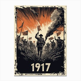 Aihrgdesign A Vintage Wartime Poster From 1917 Featuring Sold Fa767d7c 6791 4724 810a 8e502e578c05 0 Canvas Print