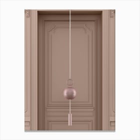 Chandelier Hanging From A Door Canvas Print