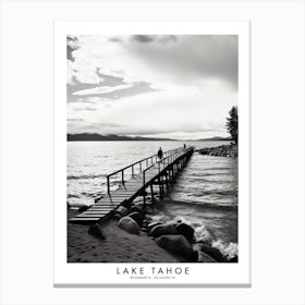Poster Of Lake Tahoe, Black And White Analogue Photograph 3 Canvas Print
