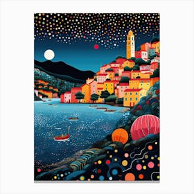Lerici, Italy, Illustration In The Style Of Pop Art 1 Canvas Print