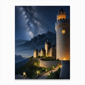 Castle At Night 1 Canvas Print