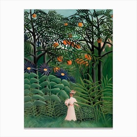 Woman In The Garden 1 Canvas Print