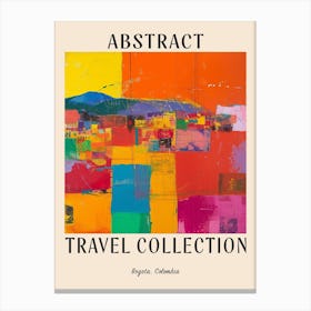 Abstract Travel Collection Poster Bogota Colombia 2 Canvas Print