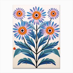 Flower Motif Painting Aster 2 Canvas Print