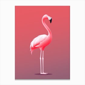 Minimalist Flamingo 2 Illustration Canvas Print