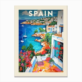 Ibiza Spain 1 Fauvist Painting  Travel Poster Canvas Print