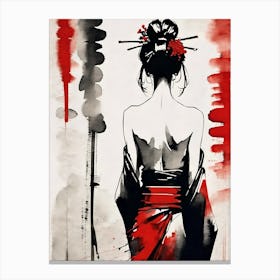 Geisha Art Canvas Print