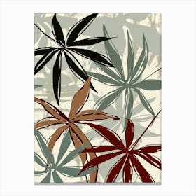 Tropical Leaves Vector Canvas Print