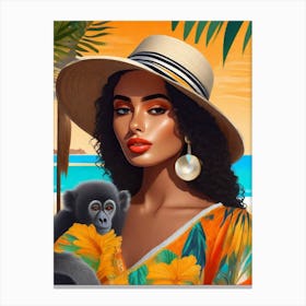 Sdxl 09 Beautiful 19 Year Old Alluring Moroccan Woman Top Mod 0 Canvas Print