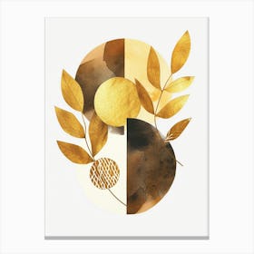 Abstract Gold Leaves Canvas Print Canvas Print