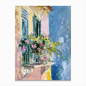 Balcony Painting In Amalfi 1 Canvas Print