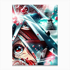 Anime Samurai Eyes Canvas Print