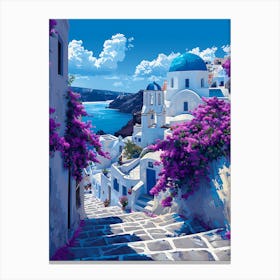 Beautiful Santorini Greece Wall Art 3 Canvas Print