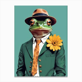 Frog In A Suit (9) Canvas Print