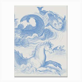 Mermaids blue Canvas Print