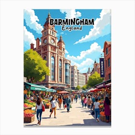 Birmingham Vintage Art V 01 Canvas Print