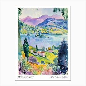 Windermere The Lakes Folklore Taylor Swift Summer Canvas Print