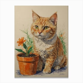 Orange Tabby Cat 7 Canvas Print