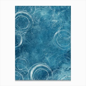 Blue And White Circles Canvas Print