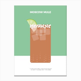 Cocktail Poster Moscow Mule 1 Canvas Print