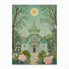 Pastel Temple Canvas Print