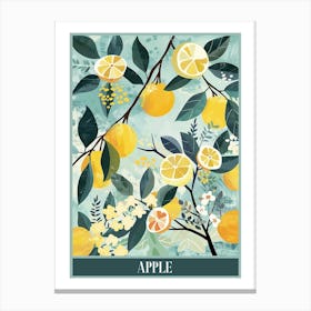 Apple Tree Flat Illustration 2 Poster Canvas Print