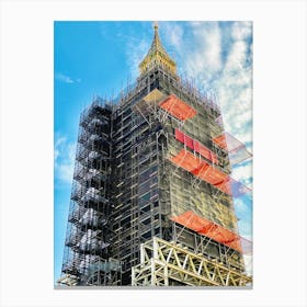 Construction Site - Construction Stock Videos & Royalty-Free Footage 1 Canvas Print