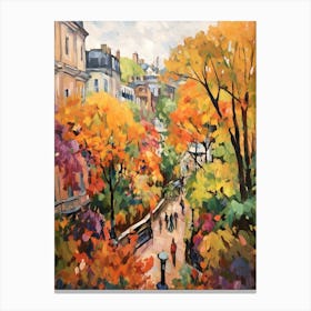 Autumn City Park Painting Holland Park London 2 Canvas Print