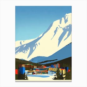 Grandvalira, Andorra Midcentury Vintage Skiing Poster Canvas Print