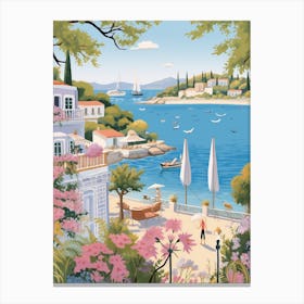 Bodrum Turkey 3 Illustration Canvas Print