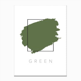 Green Color Box Canvas Print
