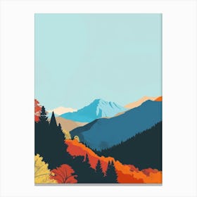 Mount Koya Koyasan 2 Colourful Illustration Canvas Print