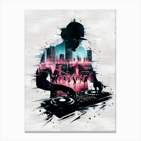 Dj In The City 1 Canvas Print