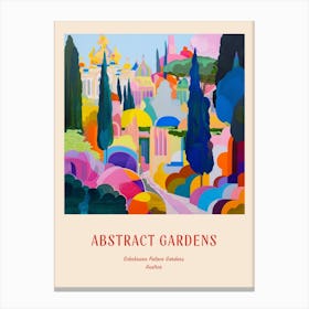 Colourful Gardens Schnbrunn Palace Gardens Austria 6 Red Poster Canvas Print