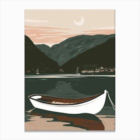 Boat On The Lake Canvas Print