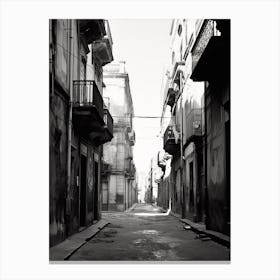Catania, Italy, Black And White Photography 2 Canvas Print