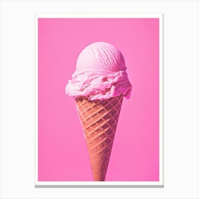 Retro Polaroid Ice Cream Inspired 3 Canvas Print
