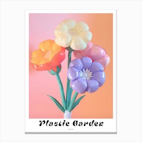 Dreamy Inflatable Flowers Poster Scabiosa 3 Canvas Print