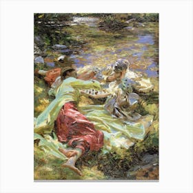 The Chess Game, John Singer Sargent Canvas Print