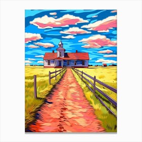 Fort Vancouver National Historic Site Fauvism Illustration 6 Canvas Print